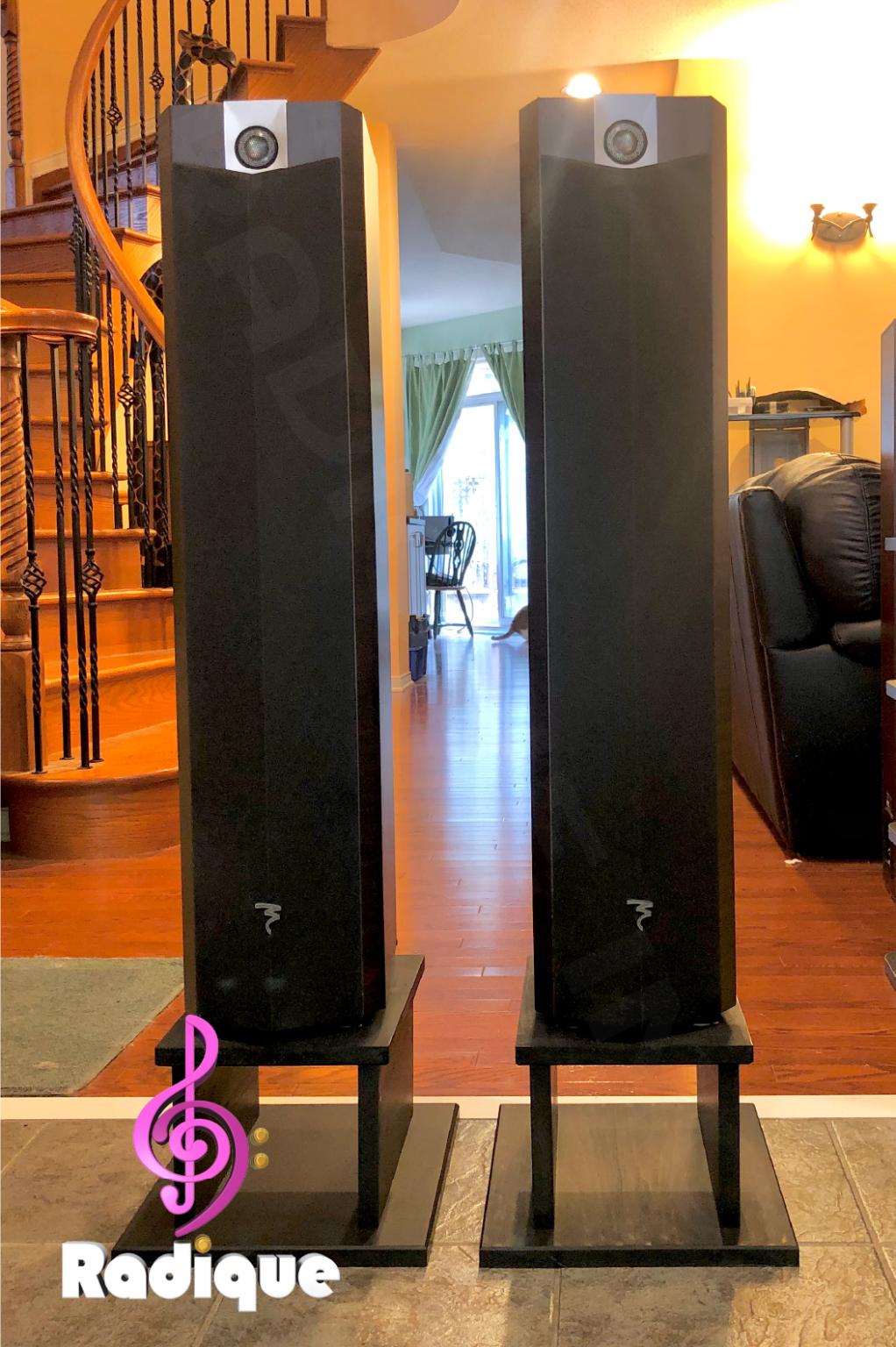 Black Speaker Stands - Radique Inc