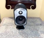 Single Heavy B&W Satellite Speaker w/ Shelf Stand M-1