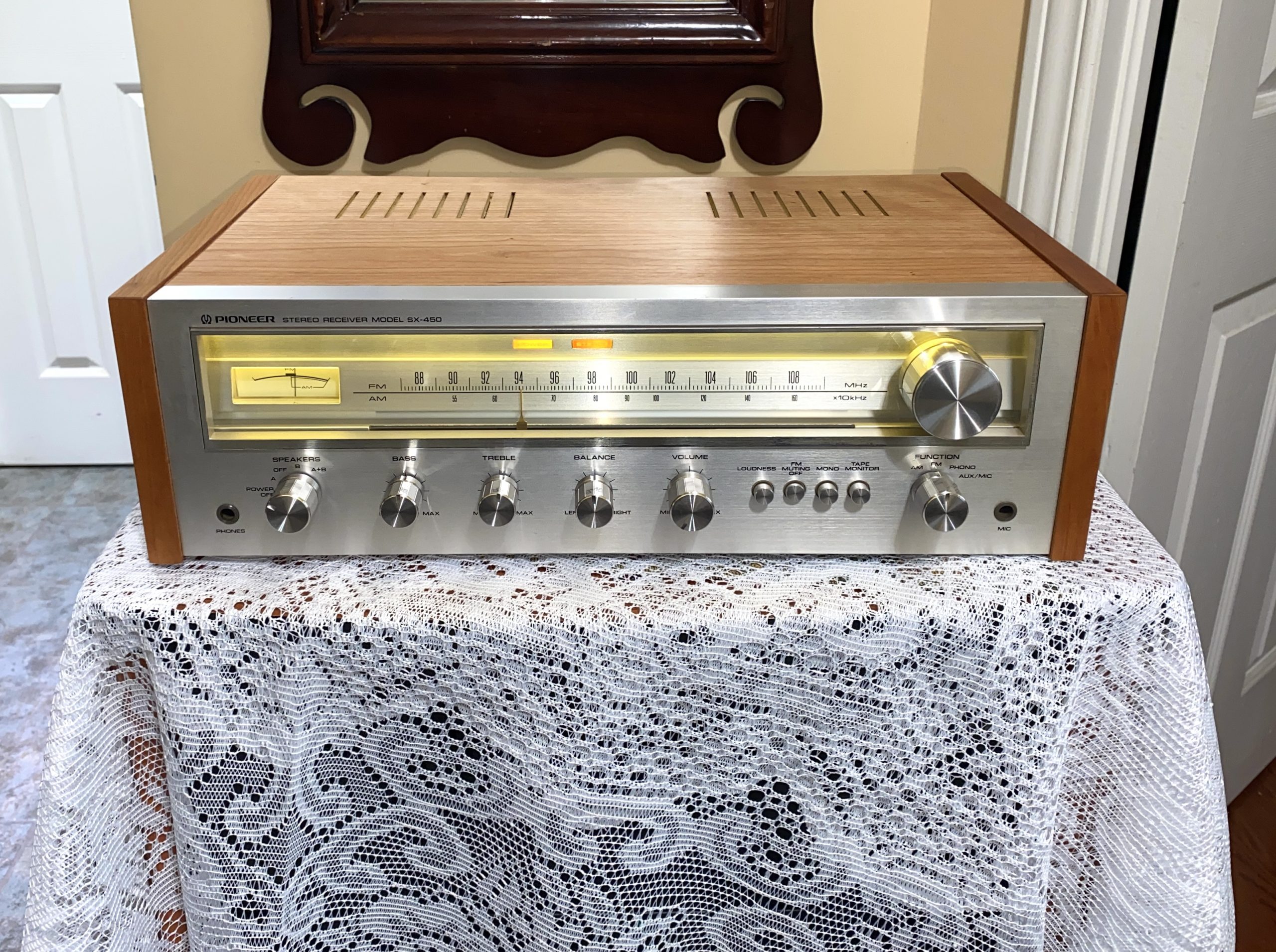 Pioneer SX-450 Cherry 1 Vintage Pioneer 15 WPC Stereo Receiver in Cherry SX-450 - Image 1