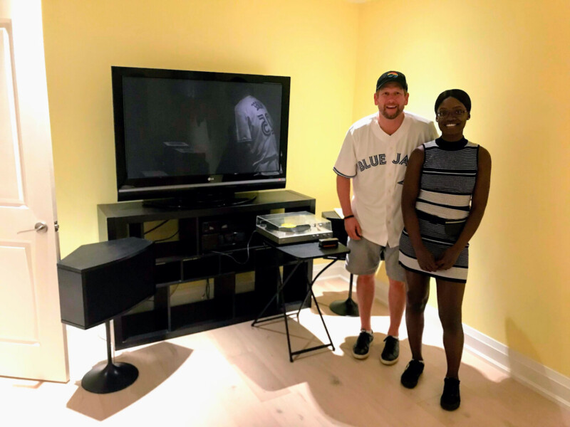 Nick Nurse in Toronto with La-Donna from Radique