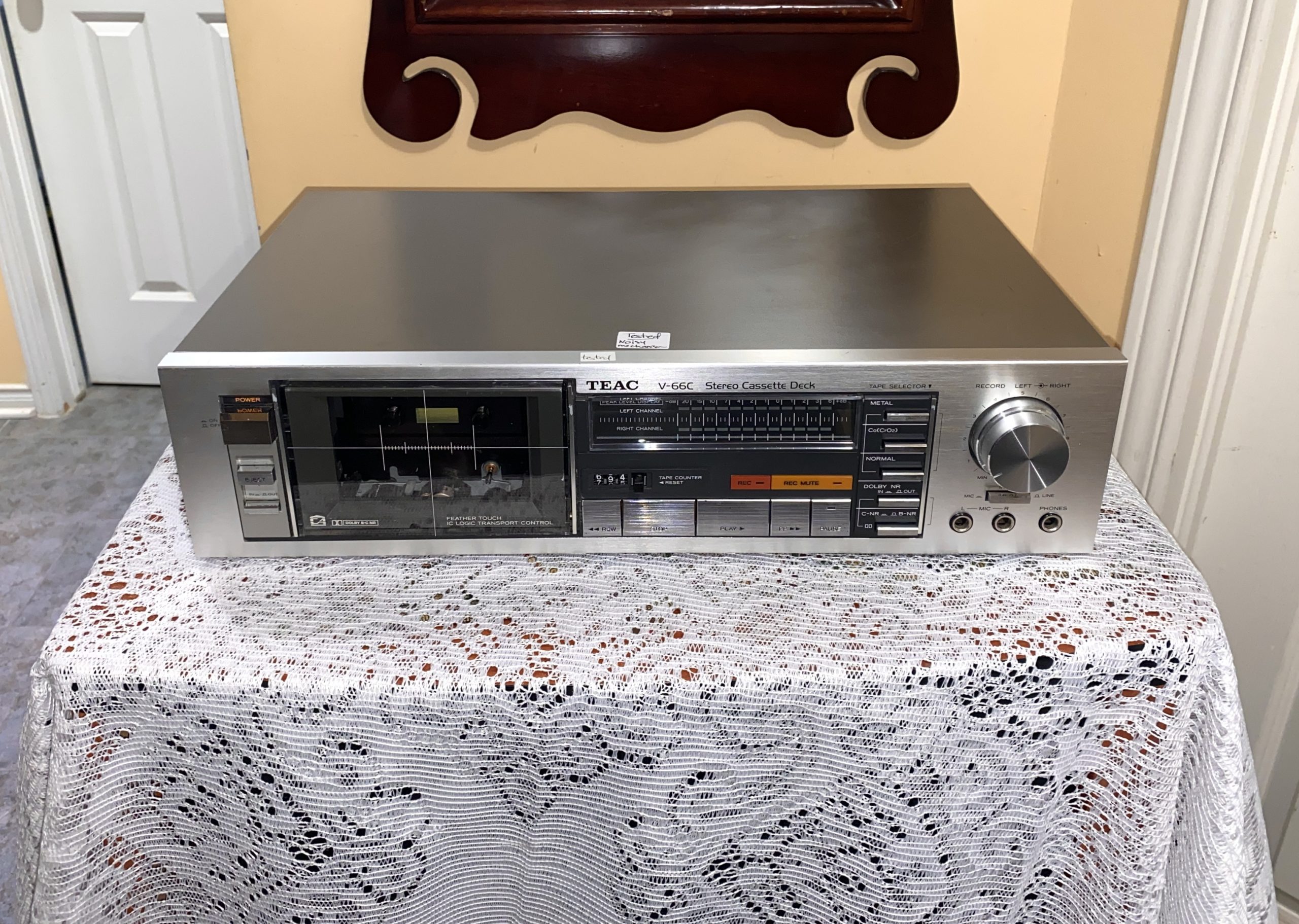 TEAC Silverface Single Well Cassette Deck, Made in Japan V-66C