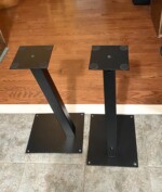 22.5" Sturdy All-Metal Angled Speaker Stands - Image 2