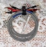 Quality Pair of Canare 4S8 3.5' Speaker Cables, Banana - Spade