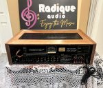 Pioneer SX-3700 custom Ottawa Valley cherry cabinet side panel detail — Radique Audio