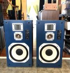 Vintage Sony "BlueFace" 3-Way Speakers, Refinished SS-967