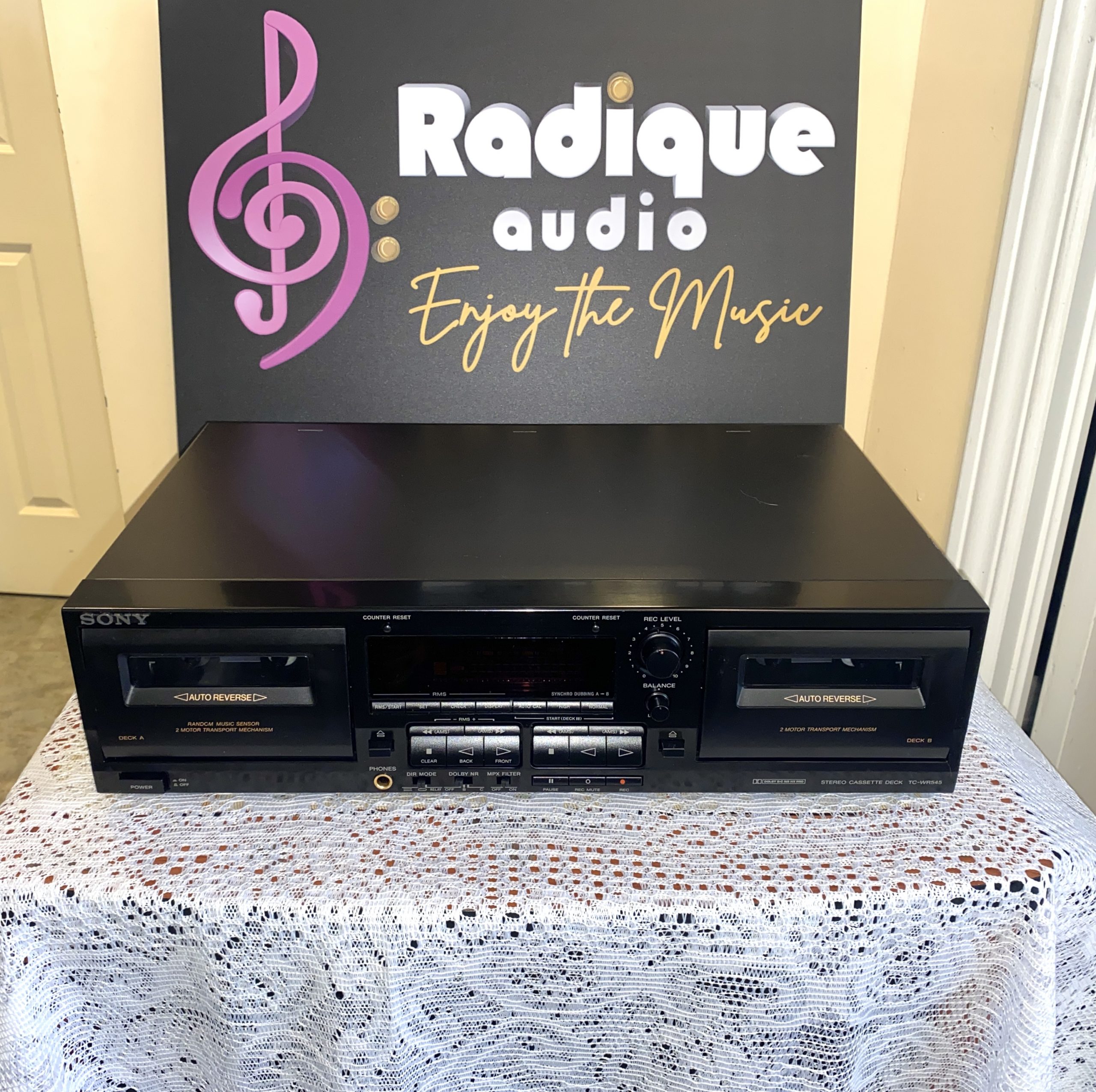 Sony TC-WR545 1 Sony Dual Cassette Deck w AutoReverse & Random Music TC-WR545 - Image 1