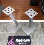 Silver Metal 22.5" Platform Speaker Stands - Image 3