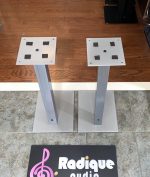 Silver Metal 22.5" Platform Speaker Stands - Image 4