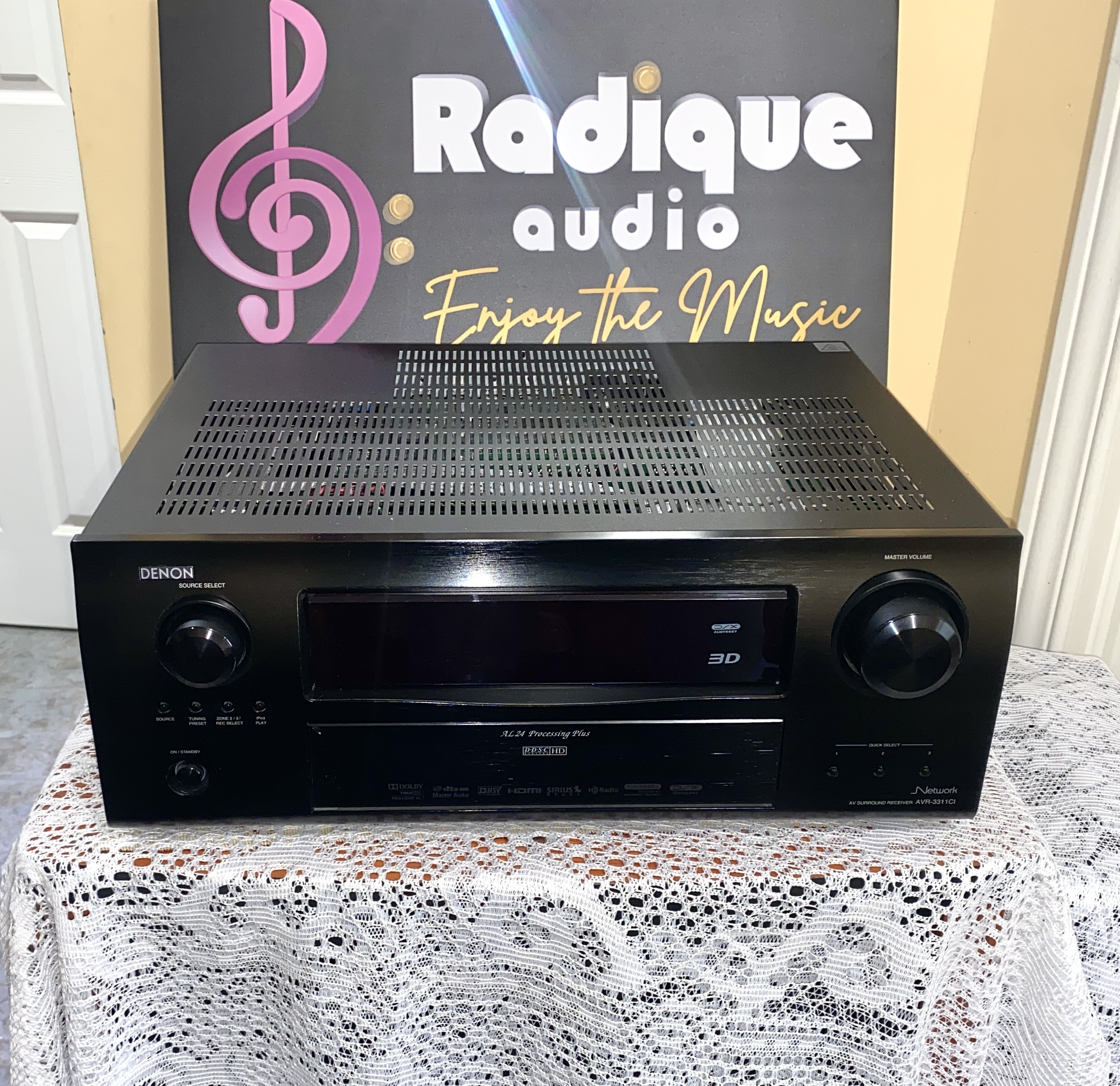 Denon AVR-3311CI 1 Denon 875 Watt 7.2 AVR w/ 6 x HDMI, 3 Zns, USB AVR-3311CI - Image 1