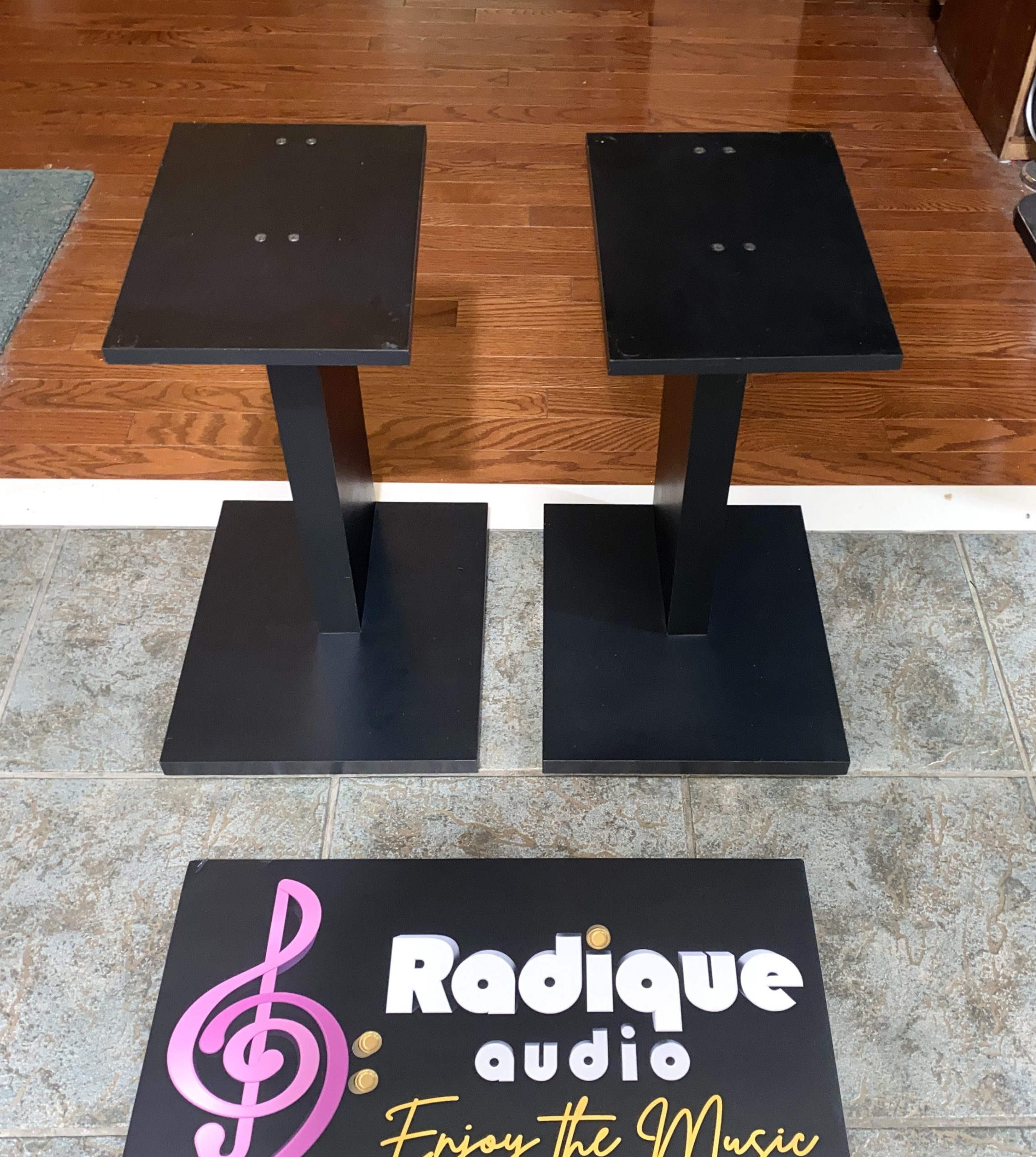 17 Sturdily Built MDF Speaker Stands 1 Sturdily Built 17" MDF Speaker Stands - Image 1