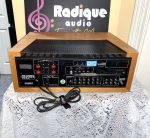 Marantz 2265B vintage stereo receiver in custom Ottawa Valley cherry cabinet — angled three-quarter view, full receiver and cabinet
