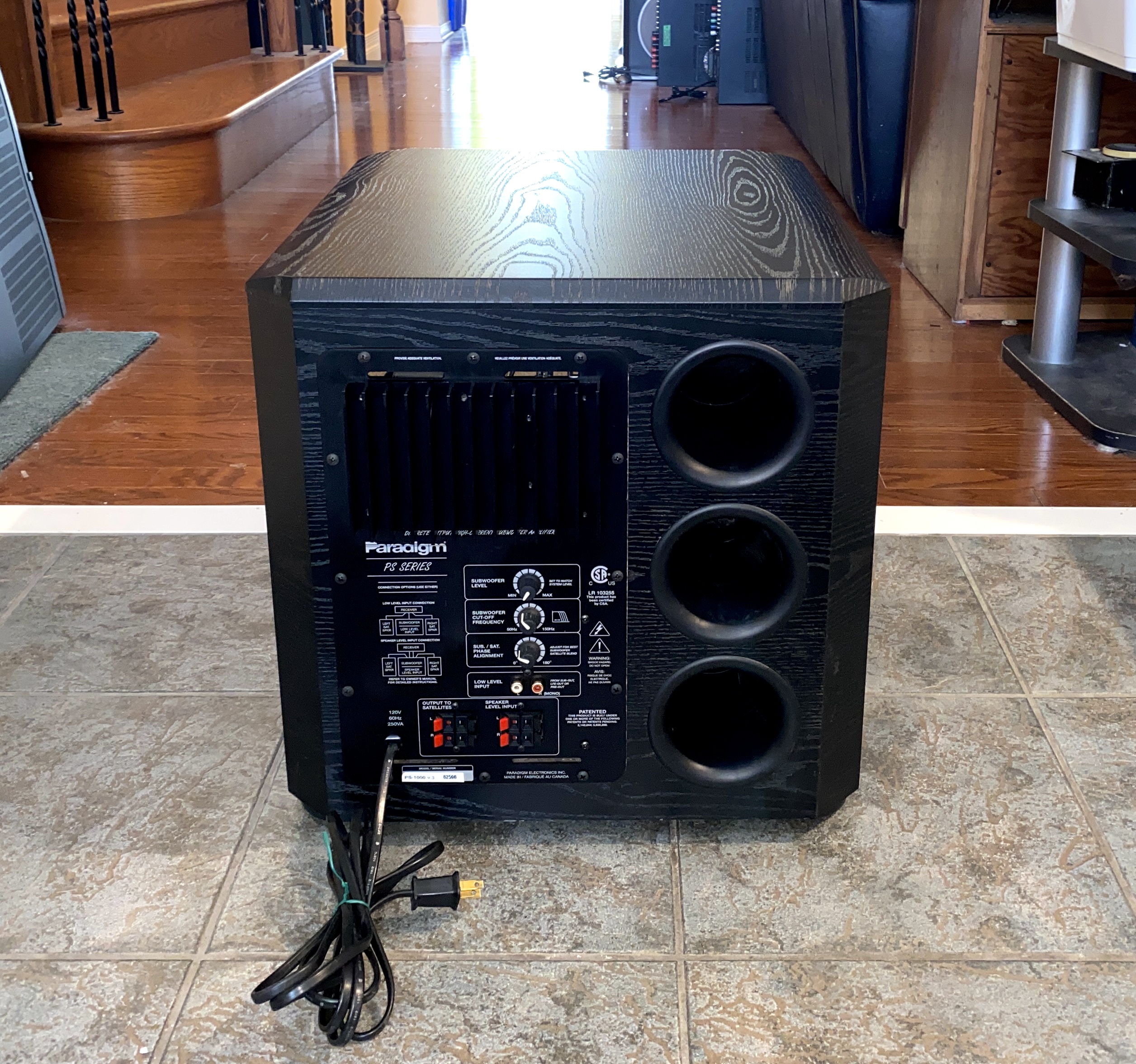 Paradigm PS-1000 v3 Powered Subwoofer - Made in Canada - Radique Inc