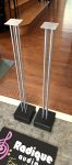 35" Metal Speaker Stands with Concrete Bases