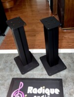 B&W 24" Dual-Pillar All-Metal Speaker Stands, Pair, Like-New - Image 3
