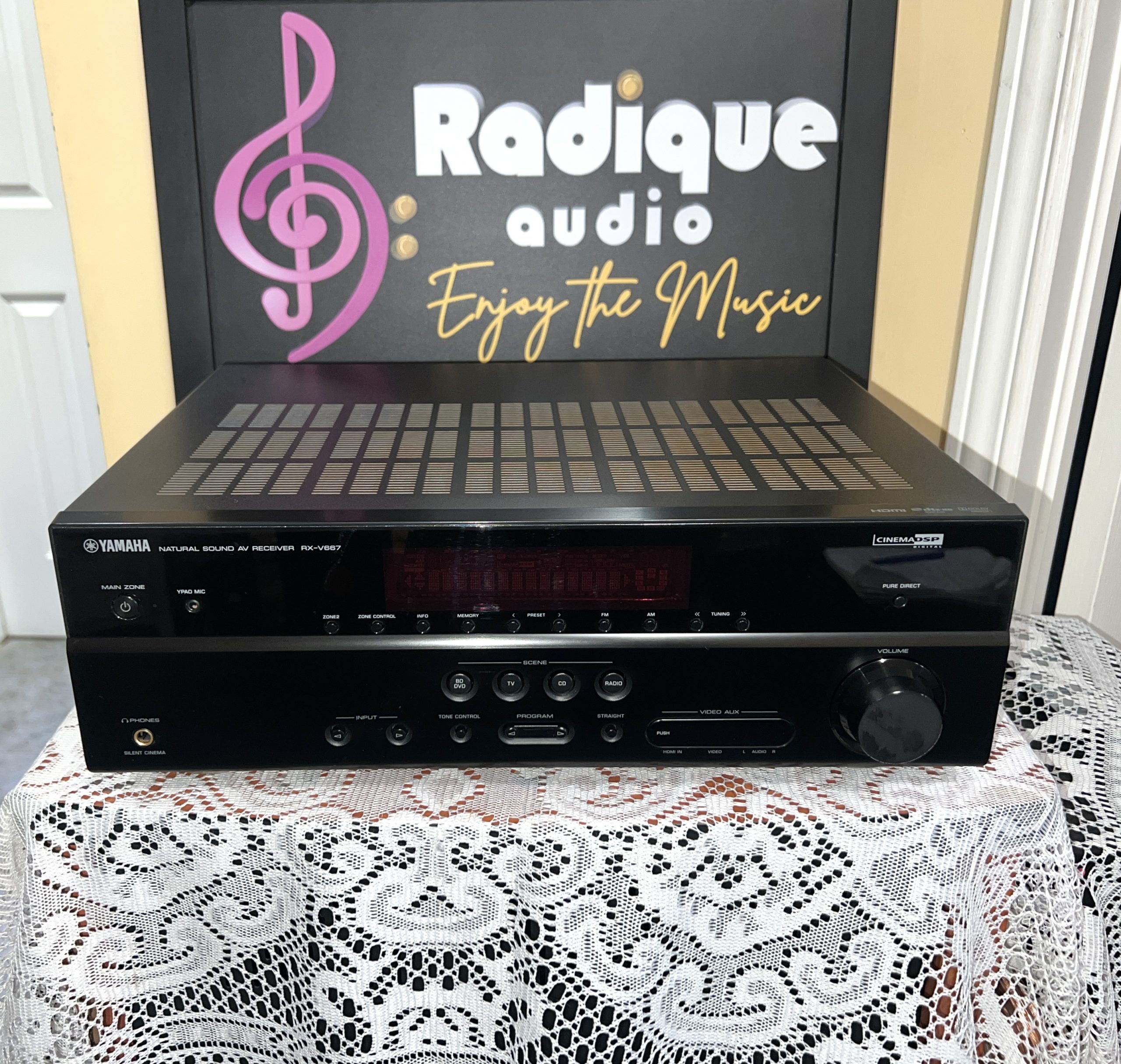 Yamaha RX-V667 may 2026 1 Yamaha RX-V667 7.2 AVR 630W 6x HDMI 3D Ready, Remote & Mic - Image 1