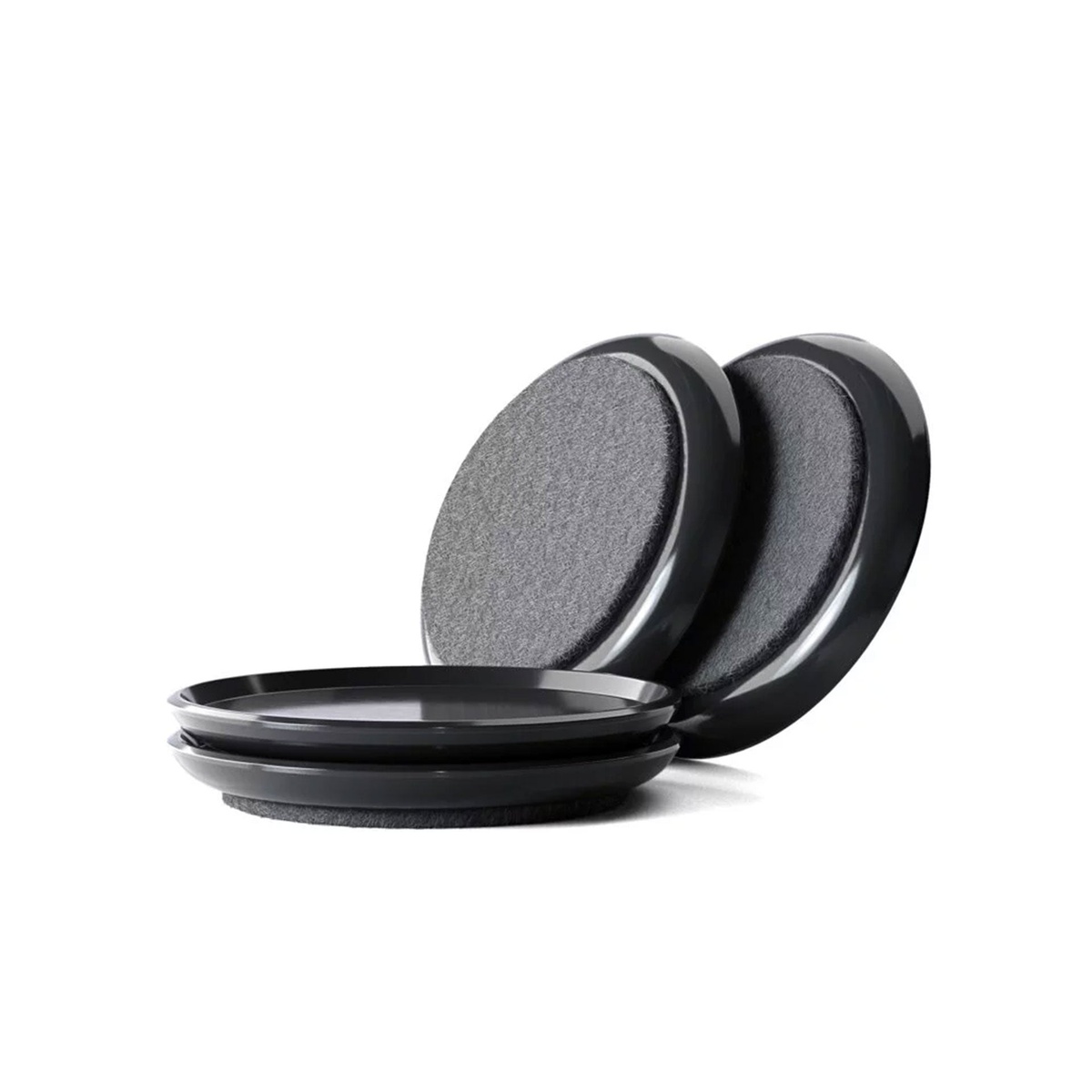 2026-06-27T21-29-44-375Z_gaia-iii-neo-floor-sliders-square.jpg IsoAcoustics GAIA III Neo Floor Sliders set of 8 with adhesive felt pads for easier speaker positioning during setup.
