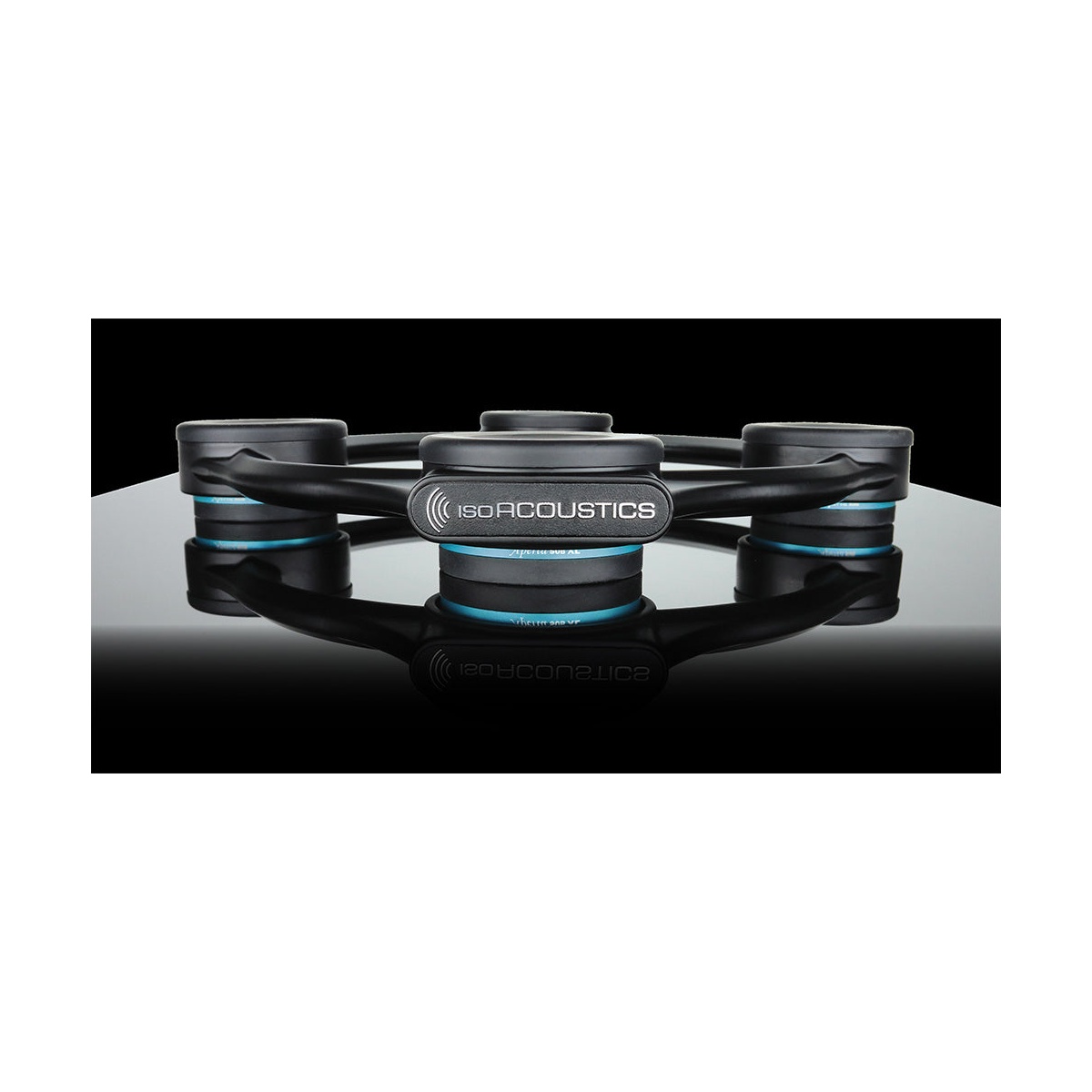 2026-06-27T21-29-44-407Z_aperta-sub-xl-square.jpg IsoAcoustics Aperta Sub XL subwoofer isolation stand in black for subwoofers up to 160 lbs.
