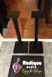 Atlantic 29" Bookshelf Speaker Stands, Carbon-Look Bases, Pair