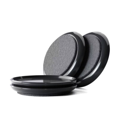 IsoAcoustics GAIA III Neo Floor Sliders set of 8 with adhesive felt pads for easier speaker positioning during setup.