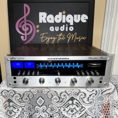 Marantz 2240 stereo receiver — front view, silver faceplate in bare chassis configuration.