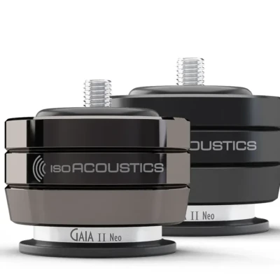 IsoAcoustics GAIA II Neo speaker isolators for floor-standing speakers and subwoofers up to 121 lbs per set.