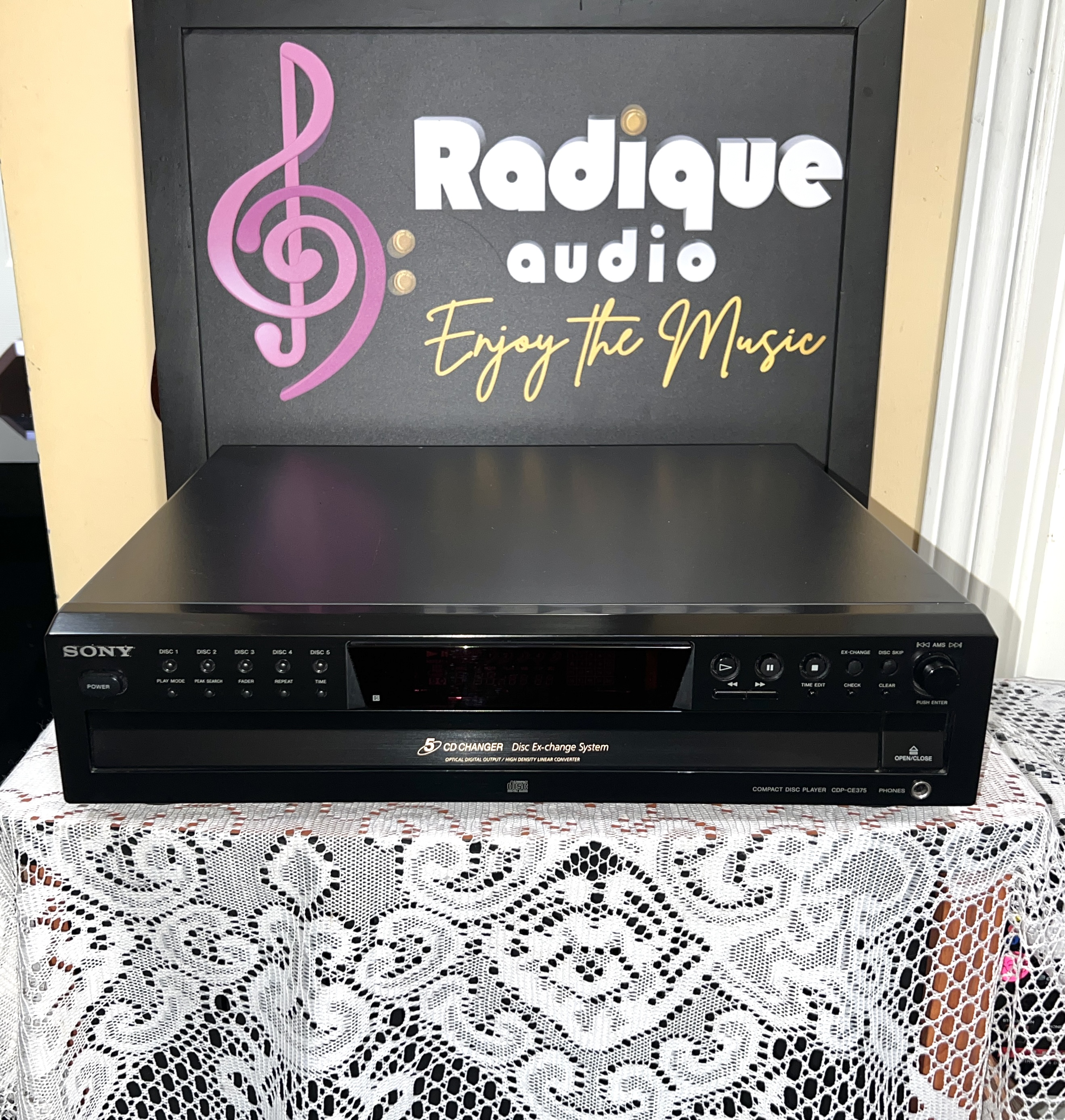 sony cdp-ce375 july 2026 1 Sony CDP-CE375 5-Disc CD Changer — Optical Out | Play & Exchange - Image 1