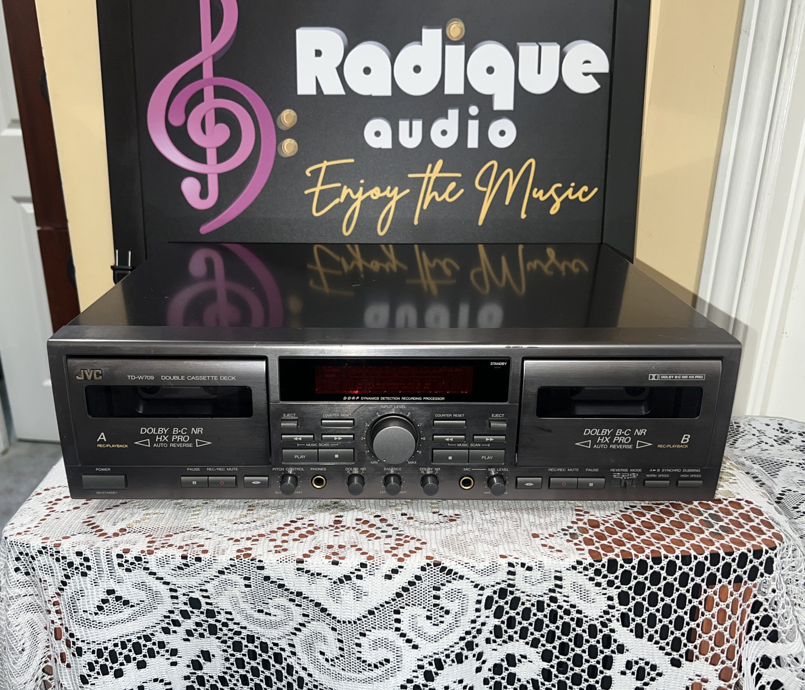 JVC-TD-W709-1-p3 JVC TD-W709 Dual Cassette Deck - Auto-Reverse, Dolby B/C, HX Pro - Image 1