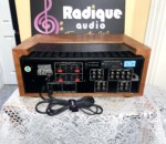 Marantz 1152DC vintage integrated amplifier in custom Ottawa Valley cherry cabinet — rear panel, inputs, outputs, speaker terminals and power cord