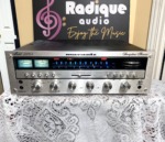 Marantz 2265 vintage stereo receiver — front view, silver faceplate and blue dial glow