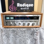 Marantz 2265 vintage stereo receiver in custom Ottawa Valley cherry cabinet — front view, silver faceplate