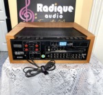 Marantz 2265B vintage stereo receiver in custom Ottawa Valley cherry cabinet — angled three-quarter view, full receiver and cabinet