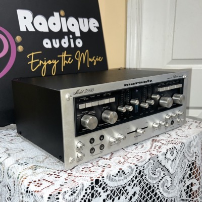 Marantz 3800 audiophile preamplifier — angled front view showing the brushed aluminum faceplate and rotary controls