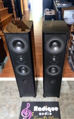 High End PSB Tower Speakers in High Gloss Black Stratus Silver - view 3
