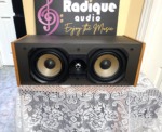 Paradigm Studio CC v2 centre channel with solid apple wood side panels — front view, grille off