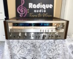 Pioneer SX-3800 vintage stereo receiver with original wood side panels — front view