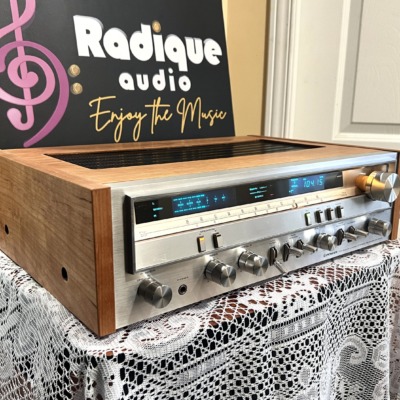 Pioneer SX-3700 blue Fluoroscan digital display and silver faceplate — Radique Audio