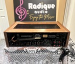 Pioneer SX-3700 custom Ottawa Valley cherry cabinet side panel detail — Radique Audio