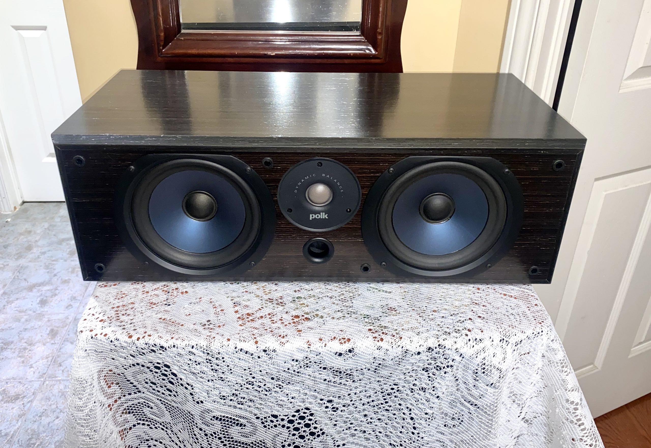 Polk-CSi40-1-p3 Large, Heavy TOTL Polk Center Channel w/ Real Wood CSi40 - Image 1