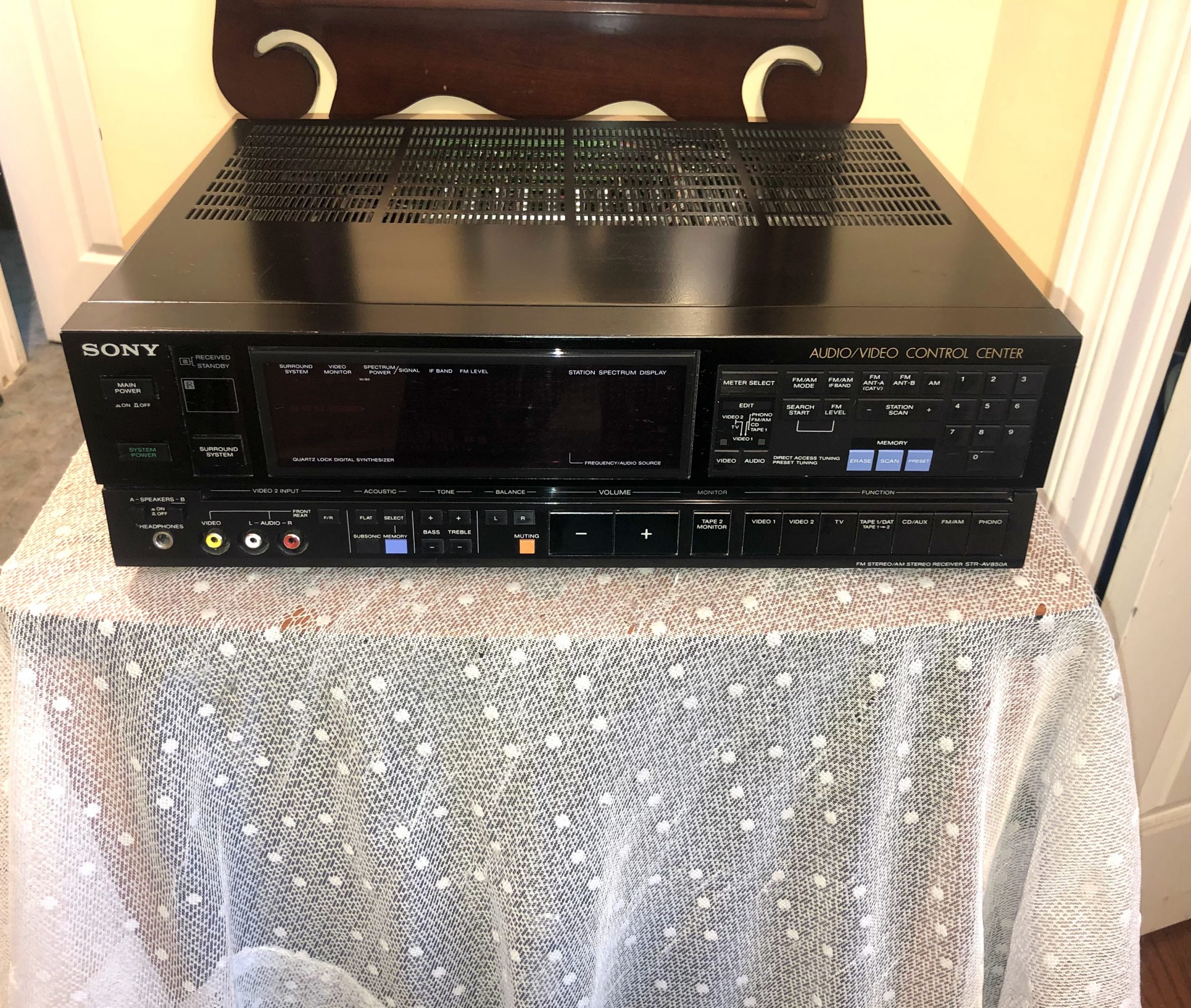 Sony-Stereo-Receiver-STR-AV850A-1-p3 Sony 80 WPC Stereo Receiver w/ Phono Made in Japan. STR-AV850A - Image 1