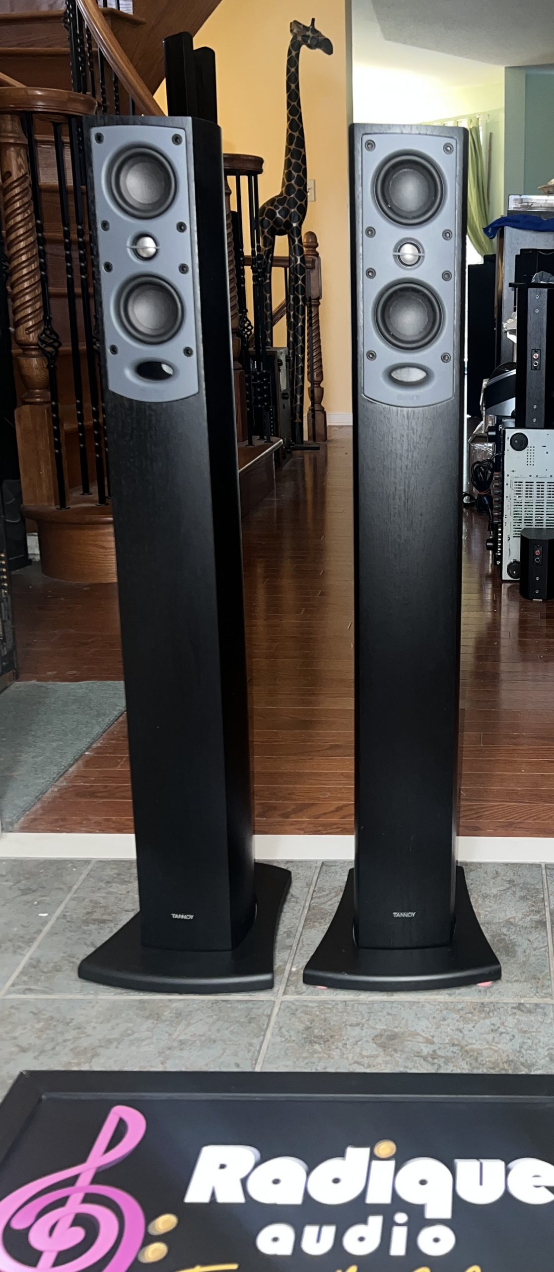 Tannoy-HTS200-1-p3 Tannoy HTS200 Slim Tower Speakers — Black Ash Pair - Image 1