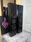 Totem Tribe I on-wall speakers, pair — standing vertically showing the full driver array
