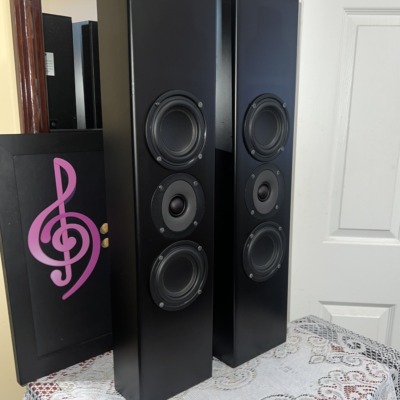 Totem Tribe I on-wall speakers, pair — standing vertically showing the full driver array