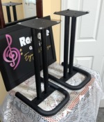 29.5" Bent Tubular Speaker Stands – A-Frame Base, Pair - Image 2
