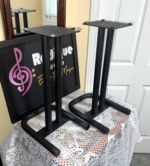 29.5" Bent Tubular Speaker Stands – A-Frame Base, Pair - Image 3
