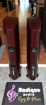 PSB Imagine T tower speakers in dark cherry real wood veneer – Radique Audio Ottawa
