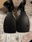 PSB PWB-1 wall-mount brackets for Imagine Mini speakers, pair, shown upright with mounting hardware