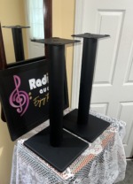 23.5" Metal Speaker Stands — Concealed Cable Routing, Pair - Image 2