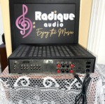 Rear panel of the harman/kardon PM640 Vxi with its RCA input bank, red and black speaker binding posts and the mains socket