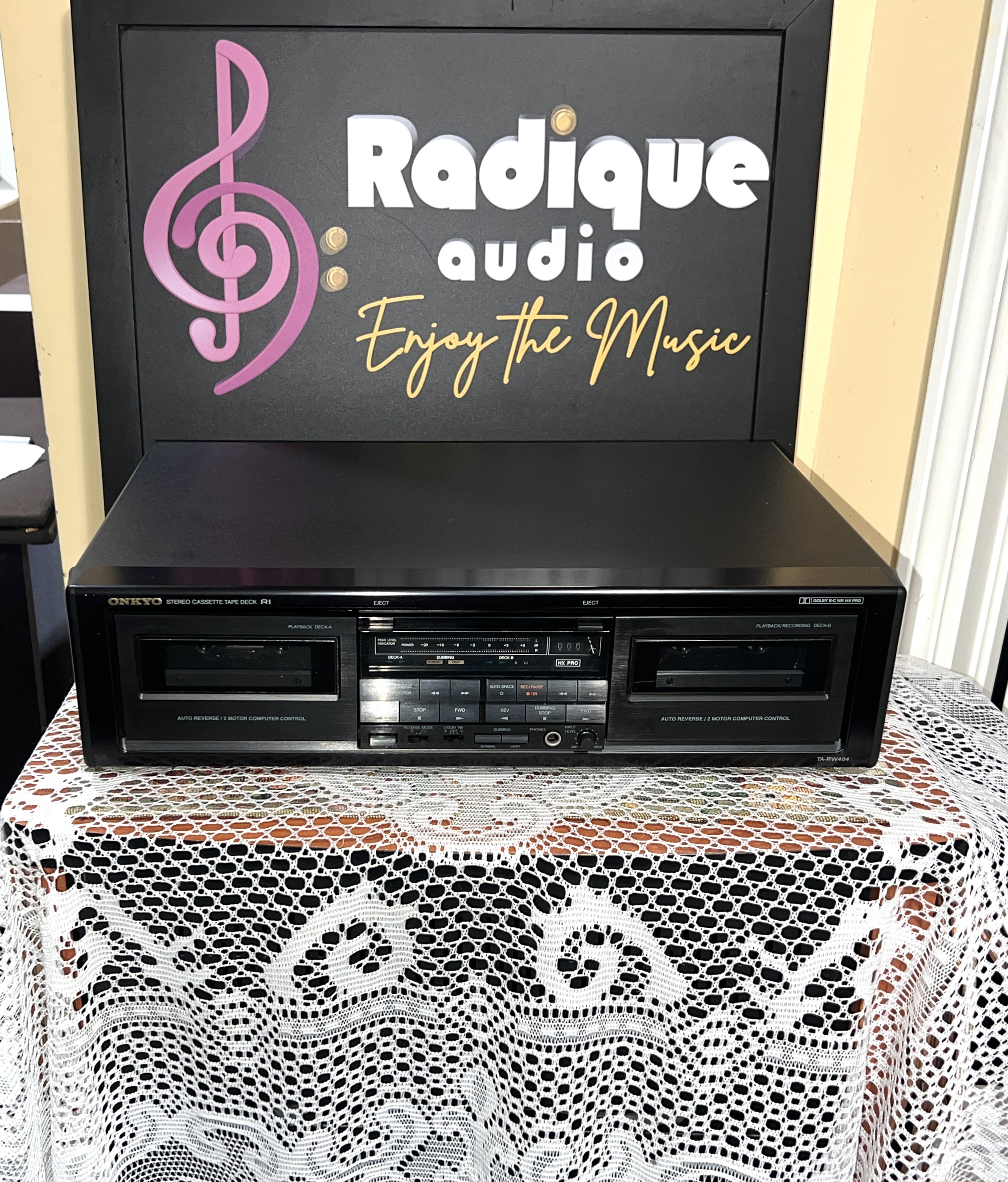 Onkyo TA-RW404 1 Onkyo TA-RW404 Dual Cassette Deck — Auto Reverse, Dolby B/C - Image 1