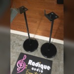 Heavy round-base 30" metal Platform Speaker Stands